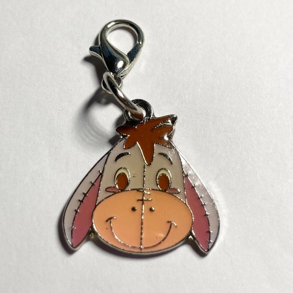 Vintage Disney Winnie The Pooh Tigger Eeyore 6 Charms Purse Zipper Pull Clip On - Picture 4 of 11